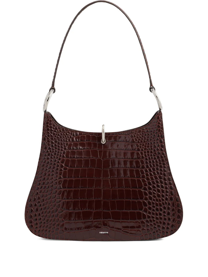 Rabanne Ring Embossed Leather Shoulder Bag — Same as shown — Size One Size — Front View