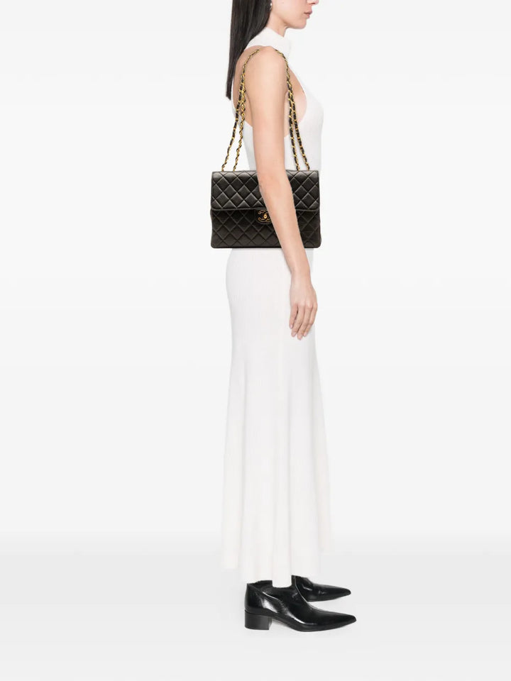 Chanel Pre Owned 1994 1996 Jumbo Classic Lambskin Single Flap Shoulder Bag — Same as shown — Size One Size — Side View