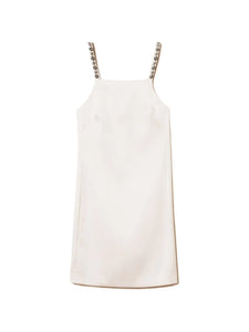 Twinset Crystal Embellishment Mini Dress — Pink — Size XS — Front View