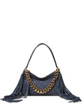 Twinset Liliane Fringed Chain Strap Shoulder Bag — Same as shown — Size One Size — Front View