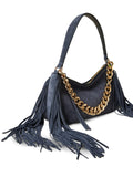 Twinset Liliane Fringed Chain Strap Shoulder Bag — Same as shown — Size One Size — Side View