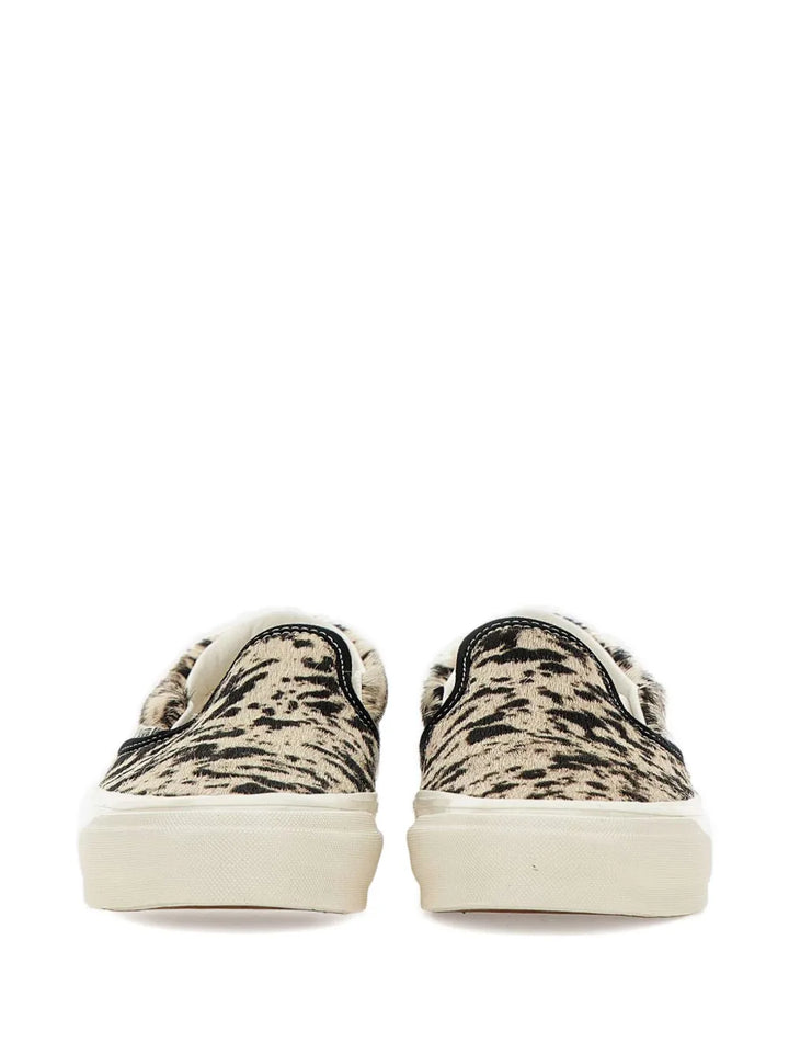 Vans Pony Hair Cowhide Trainers — Red — Size US M 3.5 - US W 5 — Back View