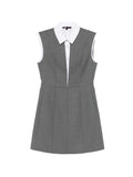Maje Panelled Mini Dress — Grey — Size XS — Front View