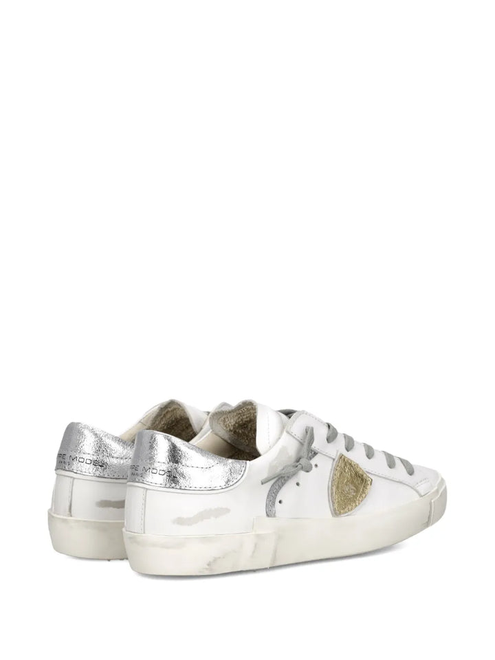 Philippe Model Paris Prsx Triangle Patch Trainers — White — Size US M 3.5 - US W 5 — Back View