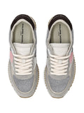 Philippe Model Paris Blville Glitter Panelled Trainers — Same as shown — Size US M 3.5 - US W 5 — Back View