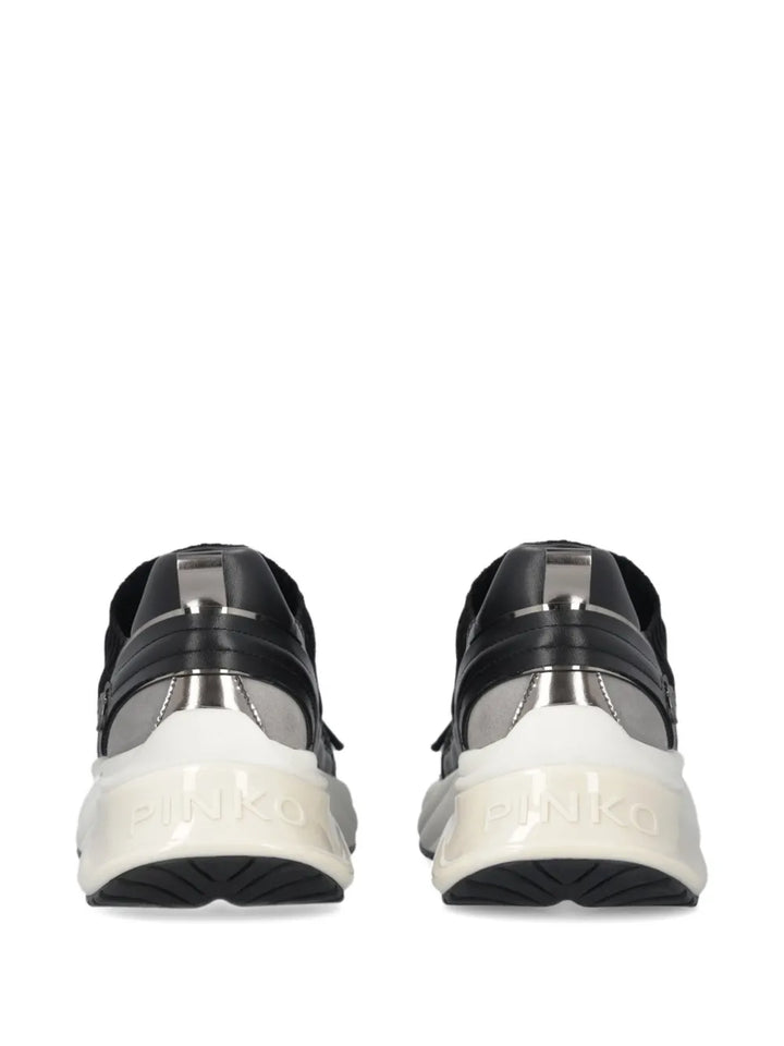 PINKO Ariel Lace-Up Panelled — Black — Size US M 3.5 - US W 5 — Top View