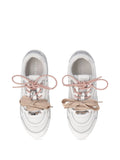 PINKO Logo-Lettering Lace-Up — White — Size US M 3.5 - US W 5 — Top View