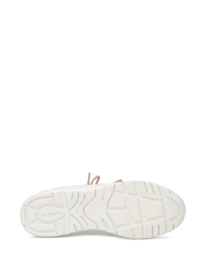 PINKO Logo-Lettering Lace-Up — White — Size US M 3.5 - US W 5 — Detail View