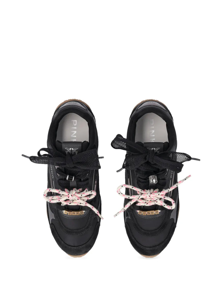 PINKO Lace-Up Panelled — Black — Size US M 3.5 - US W 5 — Detail View