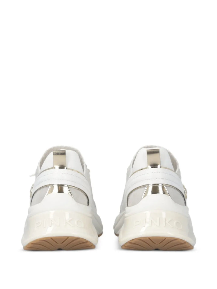 PINKO Ariel Lace-Up — White — Size US M 3.5 - US W 5 — Top View
