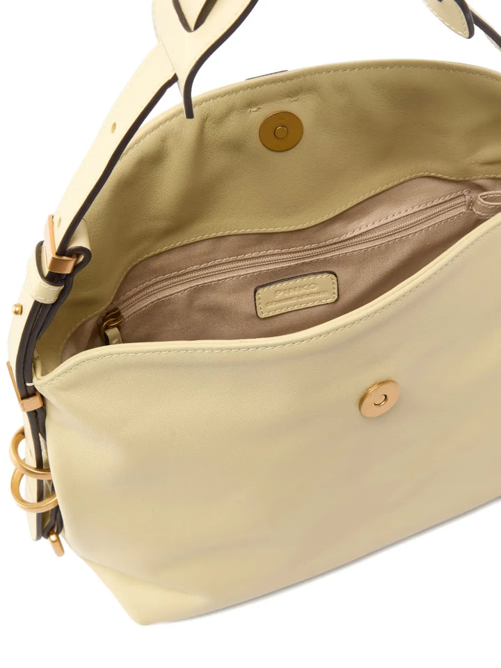 Pinko Small Saddle Leather Shoulder Bag — Same as shown — Size One Size — Top View