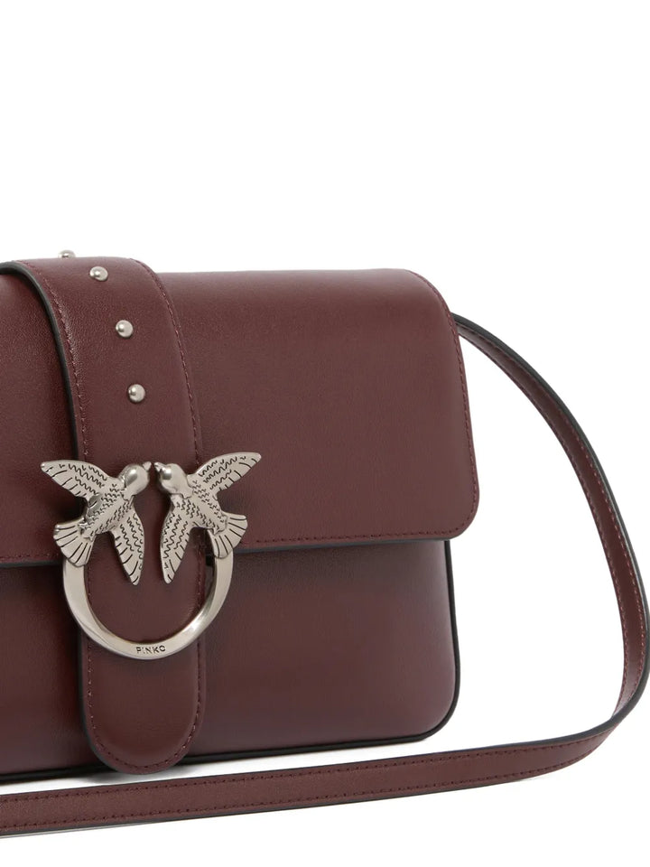 Pinko Medium Love Studded Bird Leather Shoulder Bag — Same as shown — Size One Size — Back View