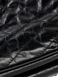 Saint Laurent Pre Owned Niki Chain Flap Bag Matelasse Chevron Leather Large Shoulder Bag — Same as shown — Size One Size — Top View
