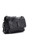 Saint Laurent Pre Owned Niki Chain Flap Bag Matelasse Chevron Leather Large Shoulder Bag — Same as shown — Size One Size — Front View