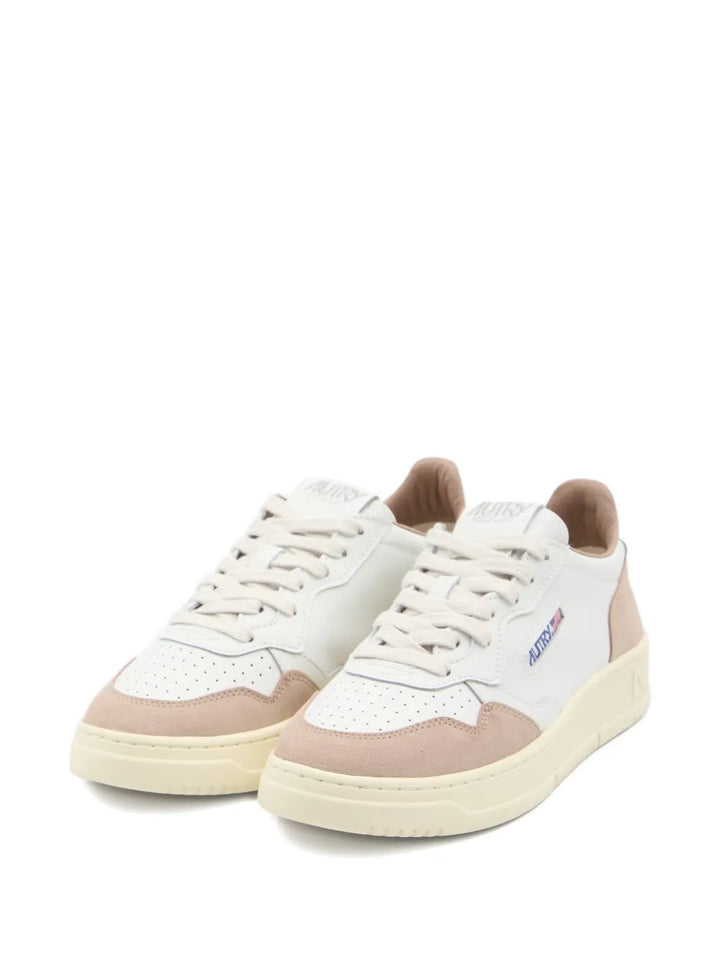 Autry Medalist Suede-Panel Low-Top — White — Size US M 3.5 - US W 5 — Side View