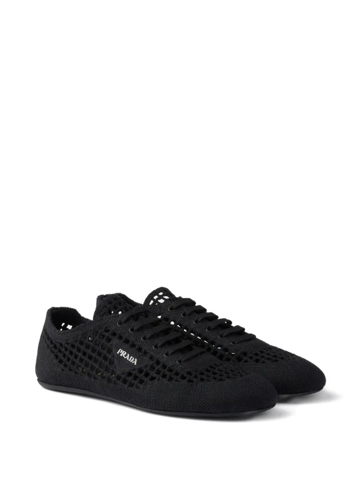 Prada Round-Toe Lace-Up — Black — Size US M 3.5 - US W 5 — Side View
