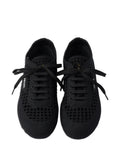 Prada Round-Toe Lace-Up — Black — Size US M 3.5 - US W 5 — Top View