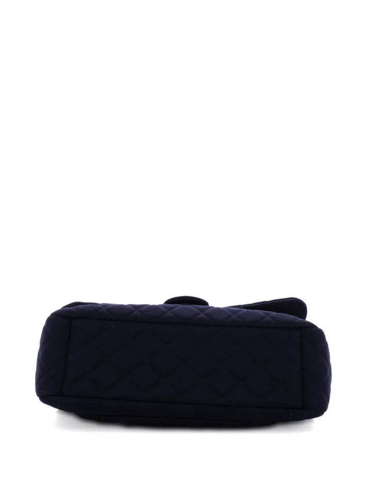 Chanel Pre Owned Xxl Travel Flap Bag Quilted Jersey Small Shoulder Bag — Same as shown — Size One Size — Back View
