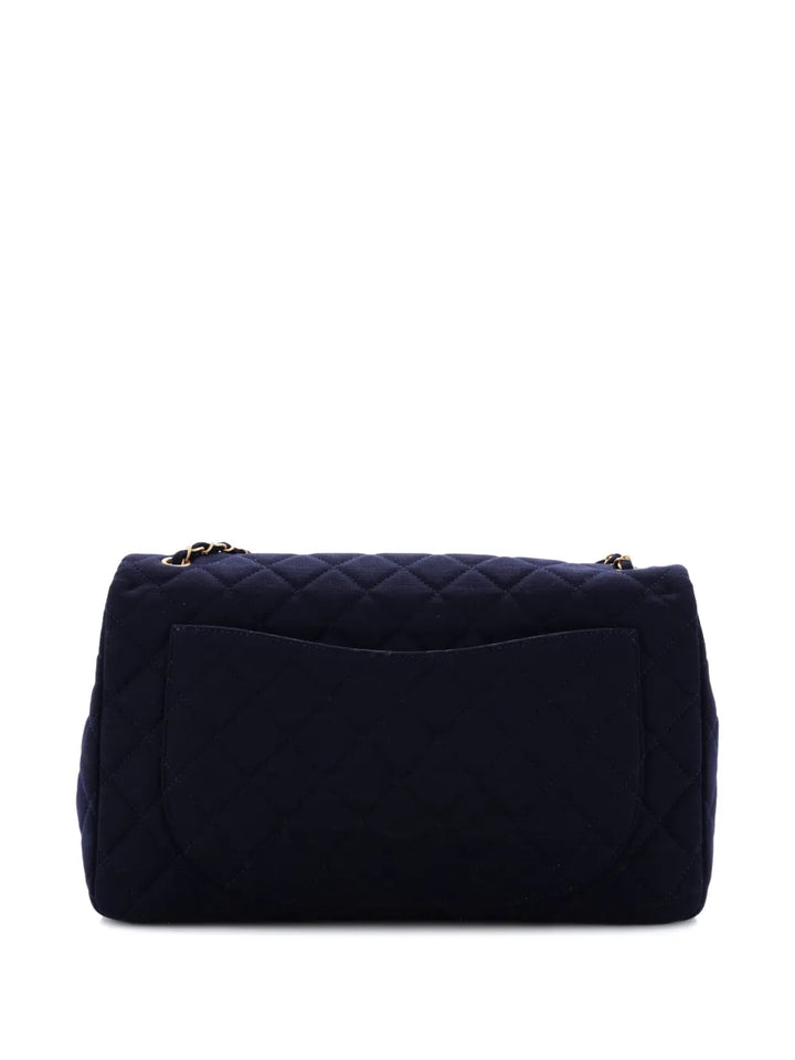 Chanel Pre Owned Xxl Travel Flap Bag Quilted Jersey Small Shoulder Bag — Same as shown — Size One Size — Side View