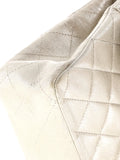 Chanel Pre Owned Classic Double Flap Bag Quilted Metallic Lambskin Medium Shoulder Bag — Same as shown — Size One Size — Top View