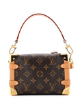 Louis Vuitton Pre Owned Side Trunk Handbag Monogram Canvas Pm Shoulder Bag — Same as shown — Size One Size — Side View