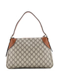 Gucci Pre Owned Emblem Gg Coated Canvas With Leather Medium Shoulder Bag — Same as shown — Size One Size — Side View