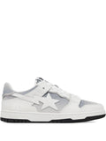 A Bathing Ape?Sk8 Sta Star Panelled Sneakers — White — Size US M 3.5 - US W 5 — Front View