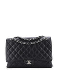 Chanel Pre Owned Classic Single Flap Bag Quilted Caviar Maxi Shoulder Bag — Same as shown — Size One Size — Front View