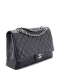 Chanel Pre Owned Classic Single Flap Bag Quilted Caviar Maxi Shoulder Bag — Same as shown — Size One Size — Back View