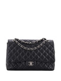 Chanel Pre Owned Classic Single Flap Bag Quilted Caviar Maxi Shoulder Bag — Same as shown — Size One Size — Front View