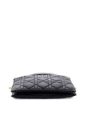 Christian Dior Pre Owned Caro Zipped Pouch With Chain Cannage Quilt Leather Shoulder Bag — Same as shown — Size One Size — Top View