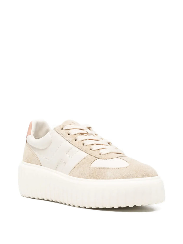 Hogan H-Stripe Platform — Cream — Size US M 3.5 - US W 5 — Side View