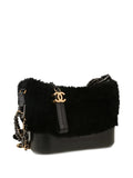Chanel Pre Owned 2019 Small Gabrielle Fur Trim Shoulder Bag — Same as shown — Size One Size — Back View