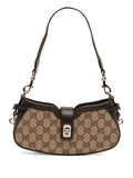 Gucci Pre Owned 2021 2025 Mini Gg Supreme Moon Side Web Shoulder Bag — Same as shown — Size One Size — Front View