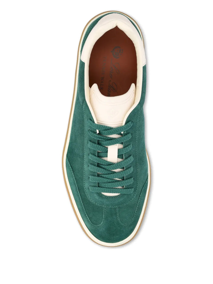 Loro Piana Tennis Walk Suede — Green — Size US M 3.5 - US W 5 — Back View