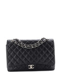 Chanel Pre Owned Classic Double Flap Bag Quilted Caviar Maxi Shoulder Bag — Same as shown — Size One Size — Side View
