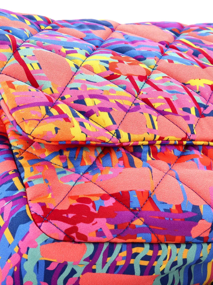 Chanel Pre Owned Chain Flap Bag Quilted Printed Foulard Medium Shoulder Bag — Same as shown — Size One Size — Detail View