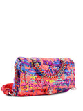 Chanel Pre Owned Chain Flap Bag Quilted Printed Foulard Medium Shoulder Bag — Same as shown — Size One Size — Front View