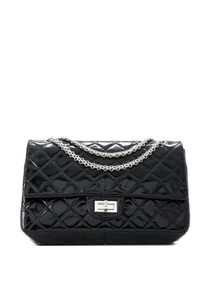 Chanel Pre Owned Reissue 255 Flap Bag Quilted Crinkled Patent 227 Shoulder Bag — Same as shown — Size One Size — Front View