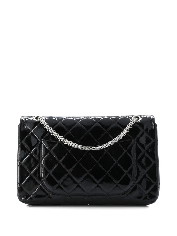 Chanel Pre Owned Reissue 255 Flap Bag Quilted Crinkled Patent 227 Shoulder Bag — Same as shown — Size One Size — Back View