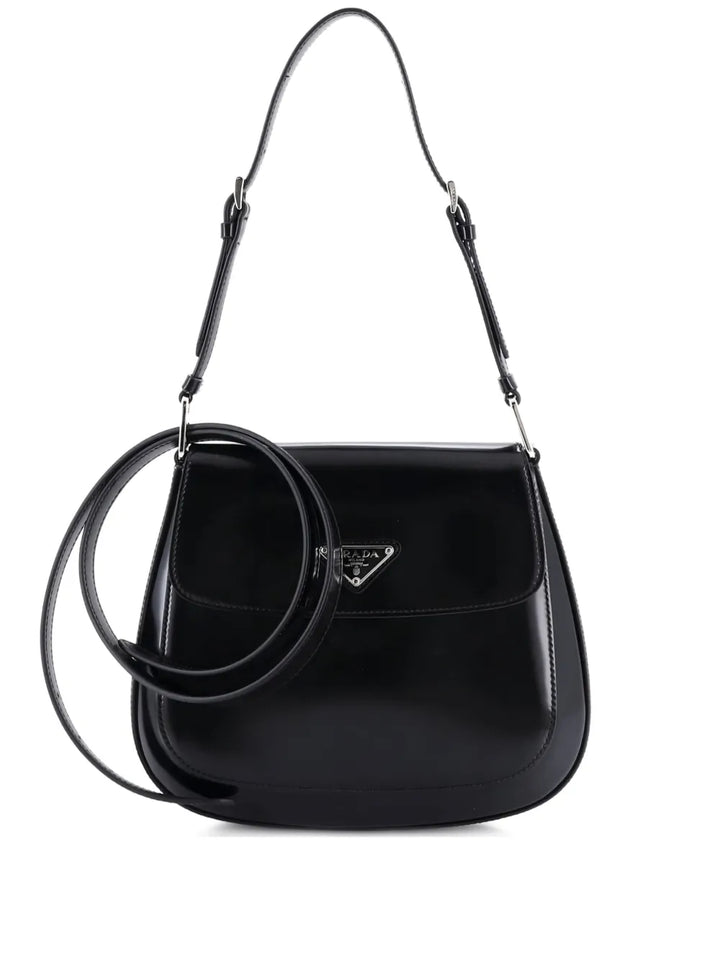 Prada Pre Owned Cleo Flap Shoulder Bag Spazzolato Leather Small Hobo Bag — Same as shown — Size One Size — Front View