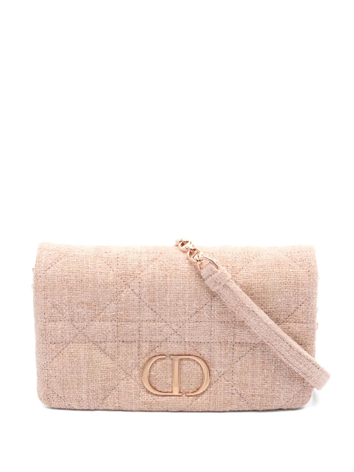 Christian Dior Pre Owned 2010S Caro Chain Tweed Shoulder Bag — Same as shown — Size One Size — Front View