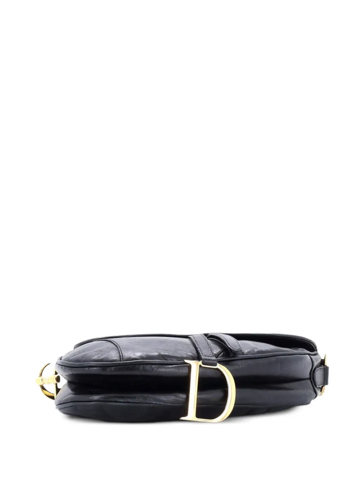 Christian Dior Pre Owned Vintage Saddle Bag Leather Medium Shoulder Bag — Same as shown — Size One Size — Back View
