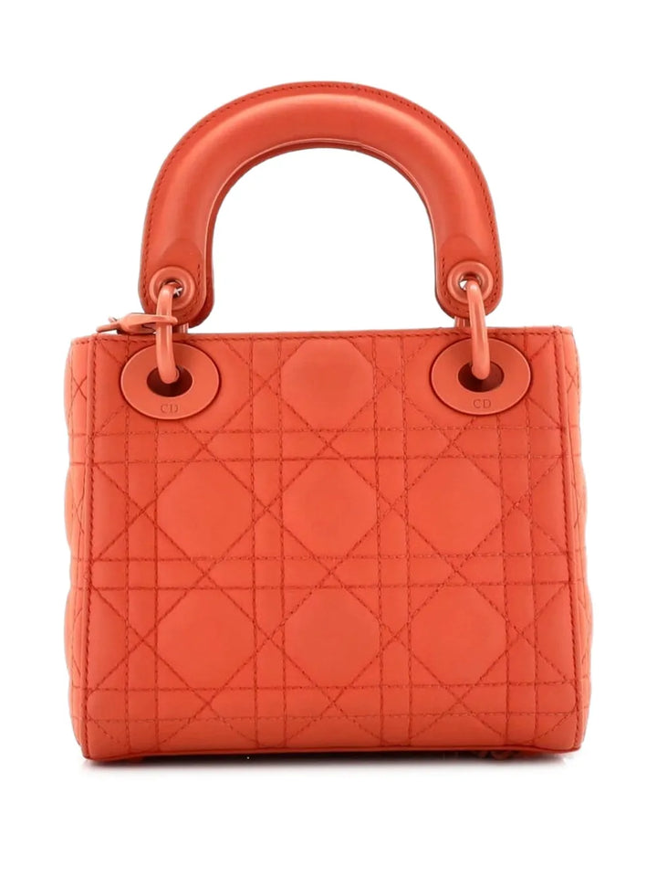 Christian Dior Pre Owned Ultra Matte Lady Dior Chain Bag Cannage Quilt Calfskin Mini Shoulder Bag — Same as shown — Size One Size — Side View