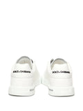Dolce & Gabbana Portofino Leather Low-Top — White — Size US M 3.5 - US W 5 — Back View