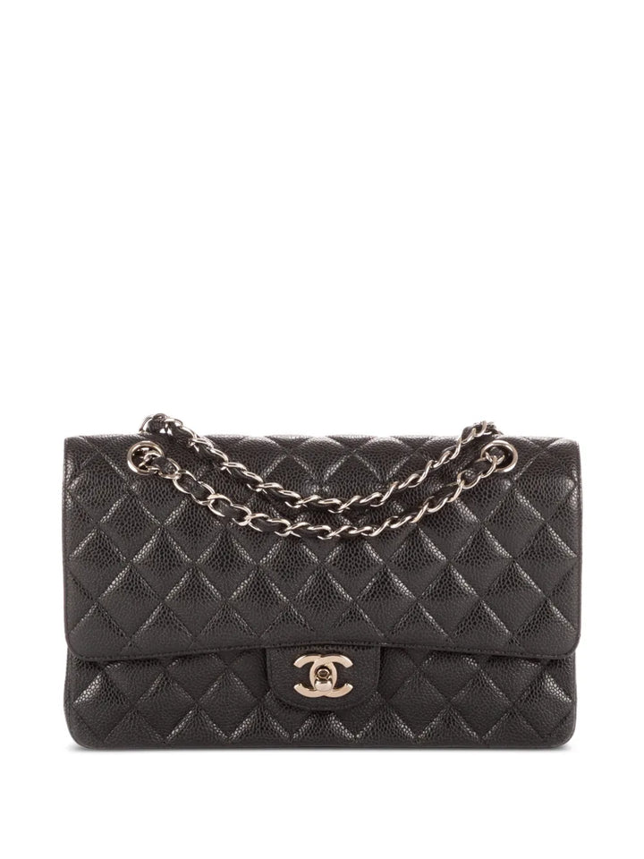 Chanel Pre Owned Classic Double Flap Quilted Shoulder Bag — Same as shown — Size One Size — Front View