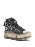 R13 Stud-Embellished Flatform — Black — Size US M 3.5 - US W 5 — Side View