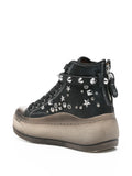 R13 Stud-Embellished Flatform — Black — Size US M 3.5 - US W 5 — Back View