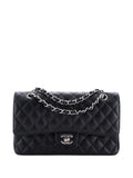 Chanel Pre Owned Classic Double Flap Bag Quilted Caviar Medium Shoulder Bag — Same as shown — Size One Size — Front View