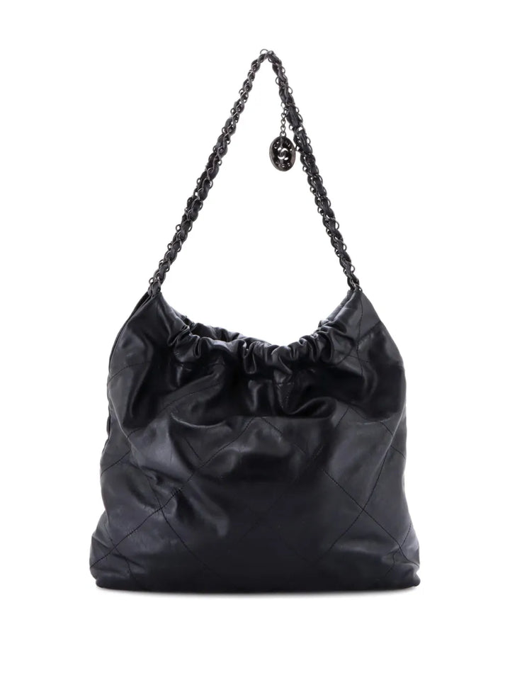 Chanel Pre Owned 22 Chain Quilted Calfskin Large Hobo Bag — Same as shown — Size One Size — Side View